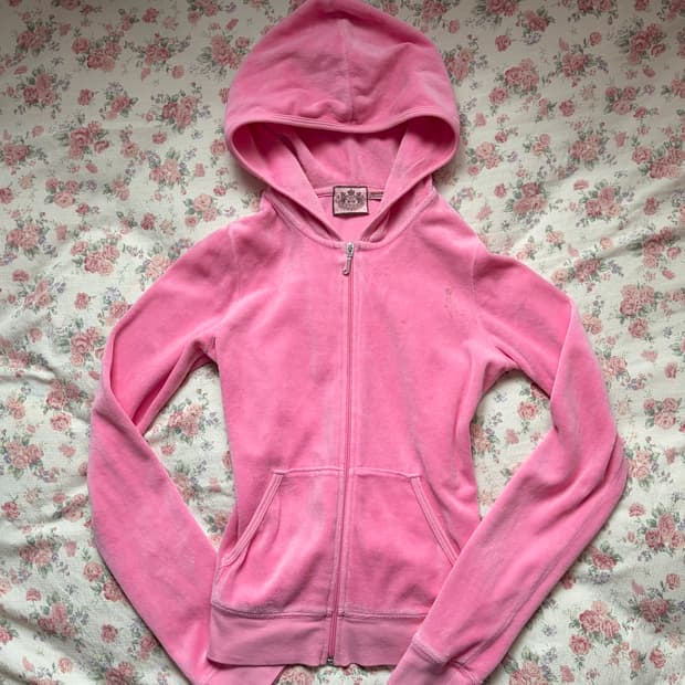 쥬시꾸뛰르 벨벳 후드집업 트레이닝자켓