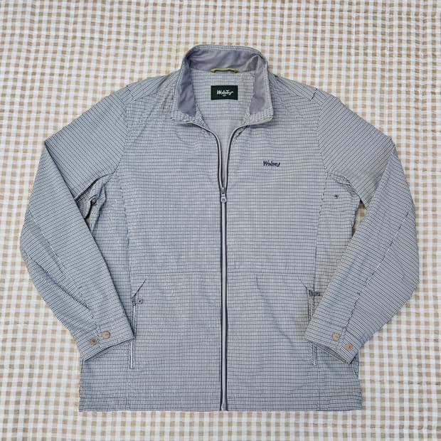 울시 깅엄체크 스윙 얇은 자켓 남자100