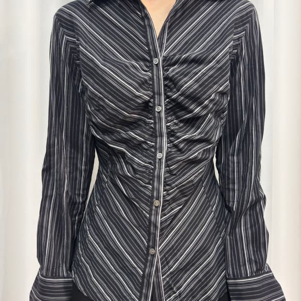 line shirring shirt