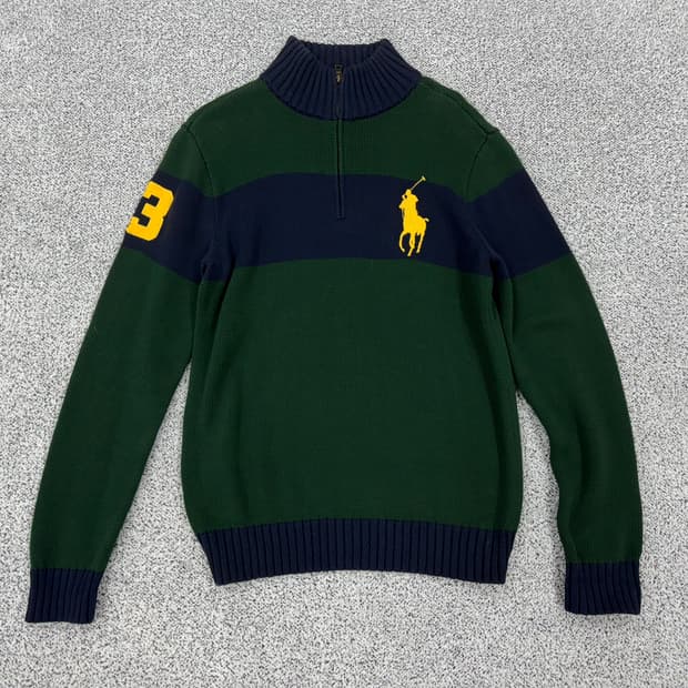 폴로 랄프로렌 빅포니 반집업 니트