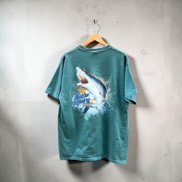 00s 빈티지 샤크 반팔티셔츠