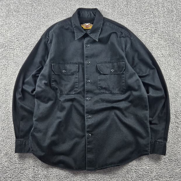 할리 데이비슨 포켓 베이직 코튼 바이커 셔츠 ( L ) / 10716