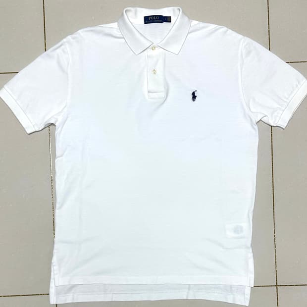 랄프로렌 폴로 피케 반팔 셔츠 화이트