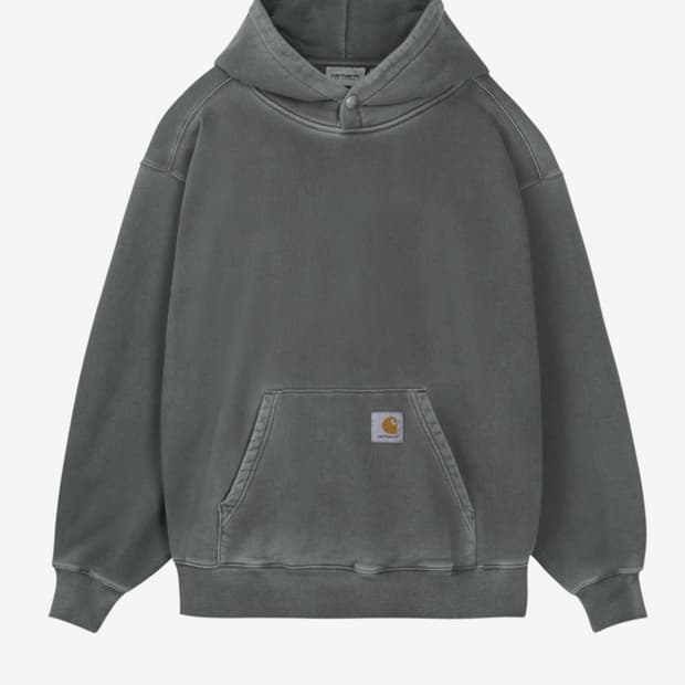 칼하트 wip 후디드 올슨 차콜 피그먼트 가먼트 다이드