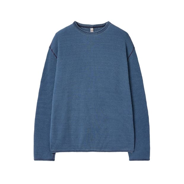 타임리스스포츠웨어 와플 인디고 롱슬리브