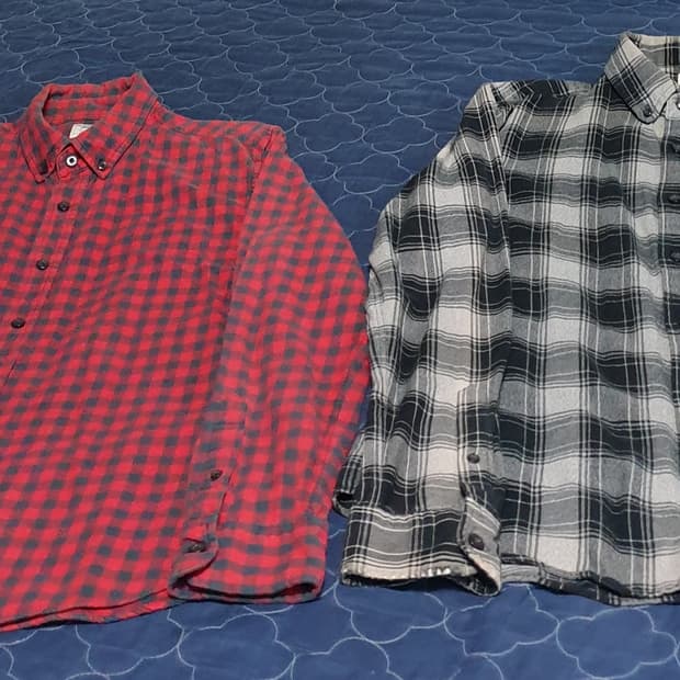 폴햄 플란넬 체크셔츠 (레드,블랙) 100 2개