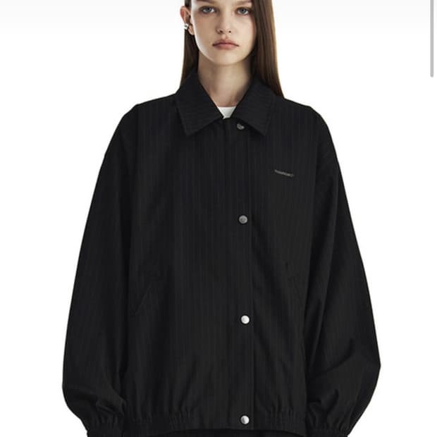 Stripe Oversized Blouson Set-Up Jumper 
