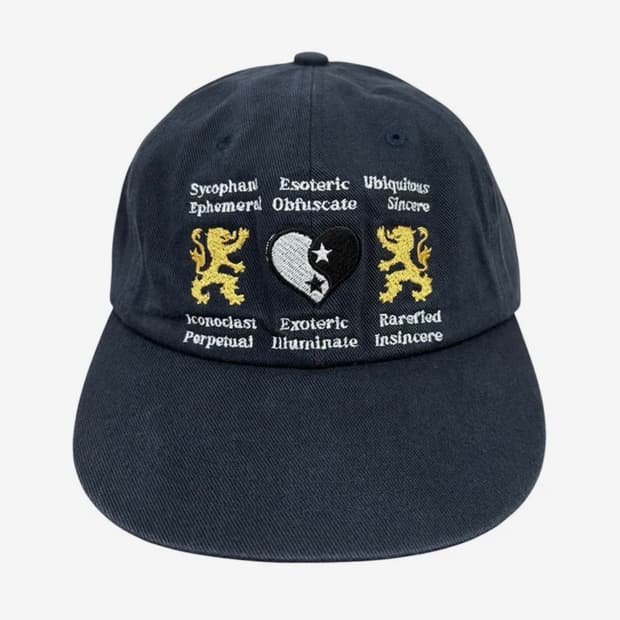패슬 워시드 캡 네이비  lion heart washed cap