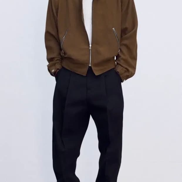 렉토 드릴드 코튼 더블 턱 팬츠 S