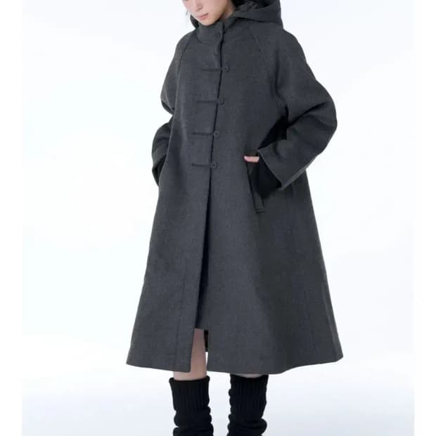 새상품) 미세키서울 후드 롱 더플 코트