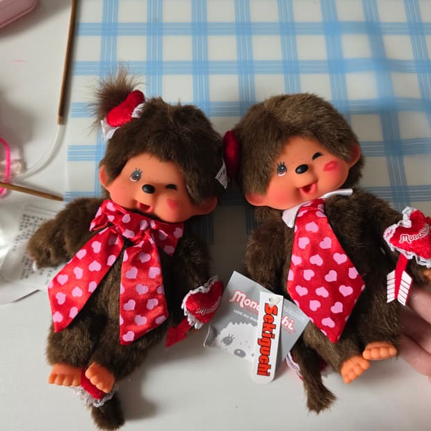 발렌타인 몬치치 세트 xoxo 윙크 큐피트 키스앤하트 하트앤키스