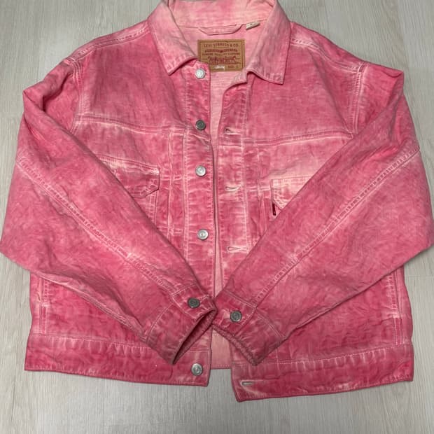 리바이스 스투시 자카드 데님 자켓 