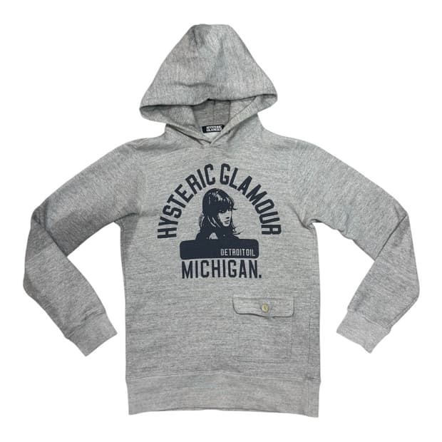 히스테릭 글래머 아카이브 단추 포켓 디테일 후드티 스웨터