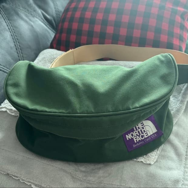 노스페이스 퍼플라벨 그린 숄더백