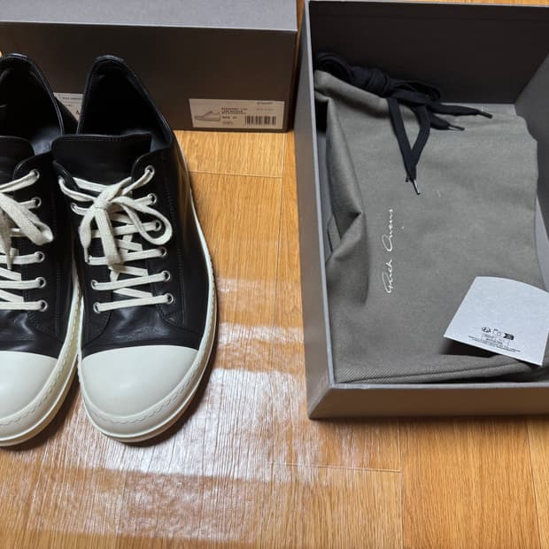 [44] 릭오웬스 라몬즈 로우 블랙