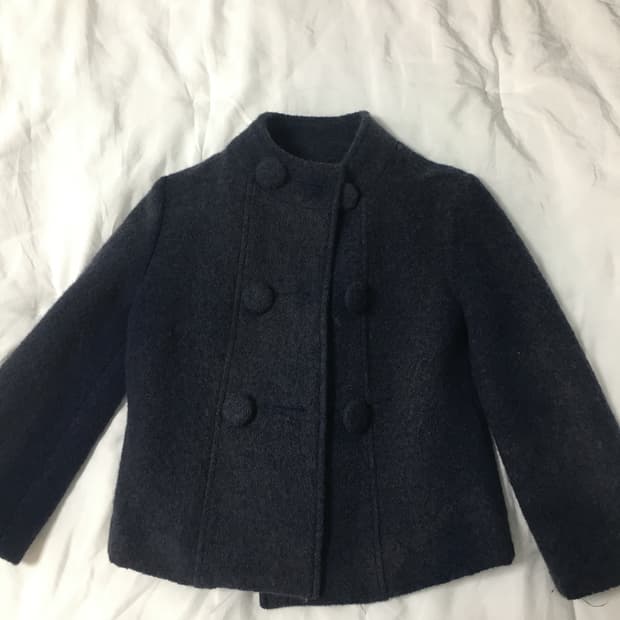 빈티지 모리걸 버튼 숏코트