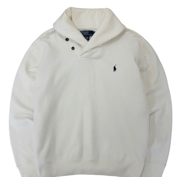00년대 폴로 숄카라 니트 화이트 (L)