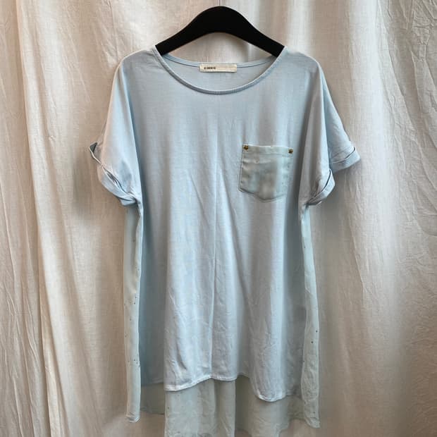 AS KNOW AS 백시스루 반팔티셔츠(M-L)