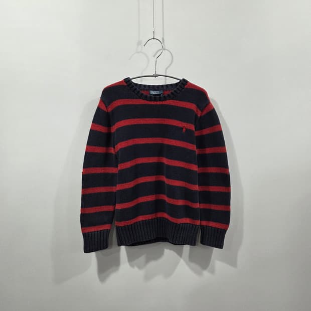 폴로랄프로렌 키즈 스트라이프 엘보우패치 니트 7 