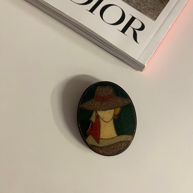 여성 얼굴 스카프 링