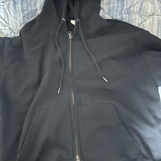 토피 투웨이 후드집업 블랙 