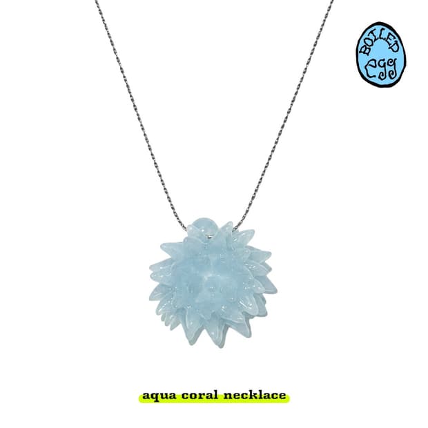 aqua coral necklace