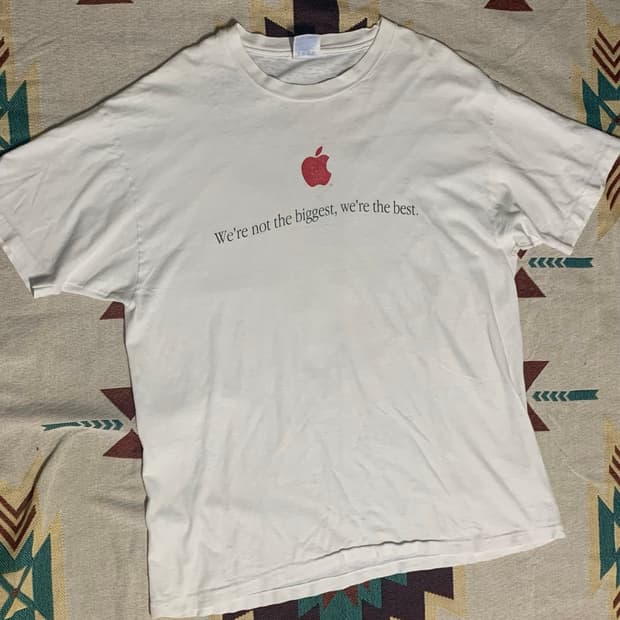 90s Apple 티셔츠 애플 빈티지 티셔츠 XL