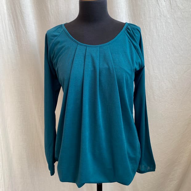 청록 시스루 블라우스(-66)