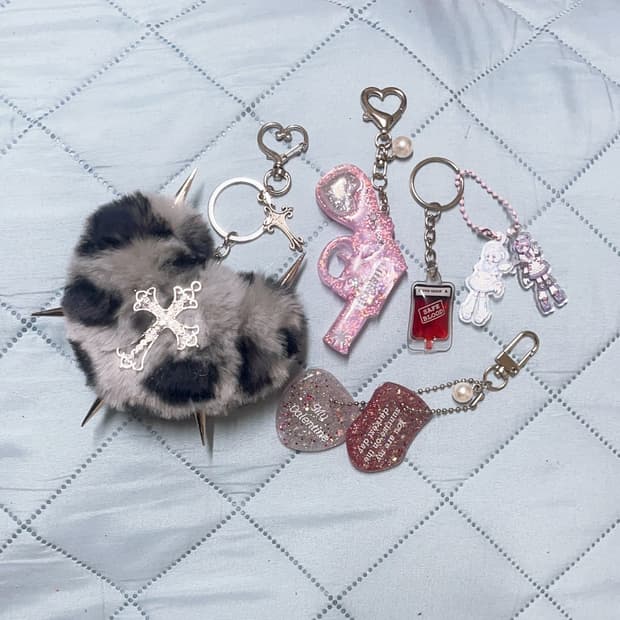 키링 일괄 판매 갸루 y2k 키링 모음 세트 처분