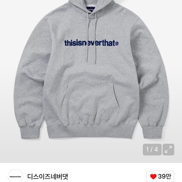 디스이즈네버댓 후드티 L