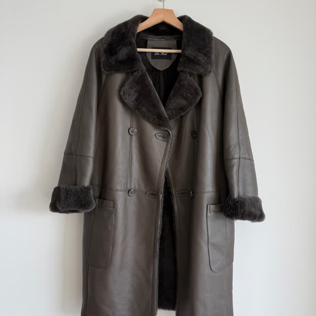 Pre owned 리얼무통 무스탕 코트(스페인레더)