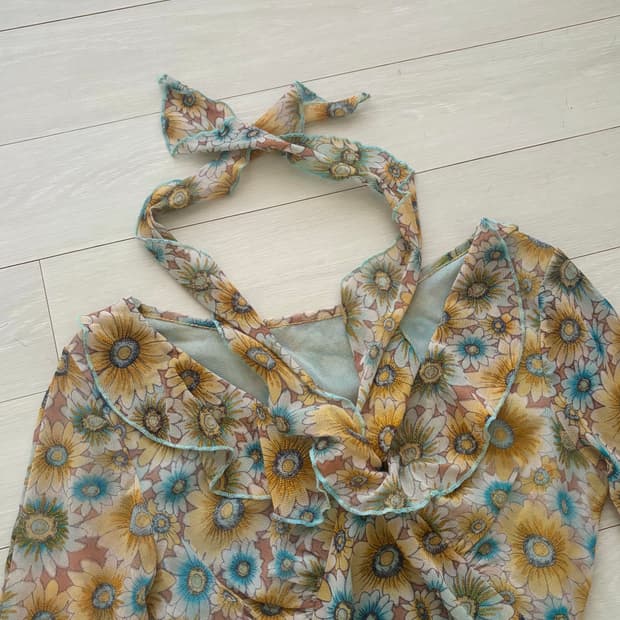 오리엔탈 글리터 블라우스