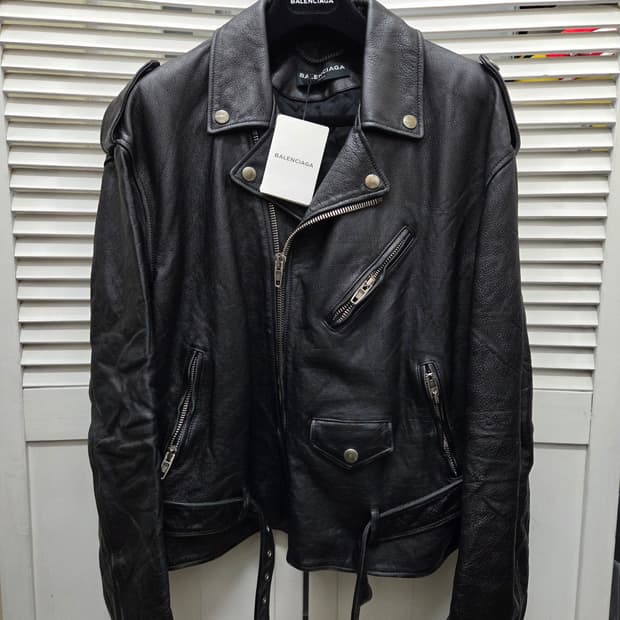 발렌시아가 더블 라이더 가죽 자켓