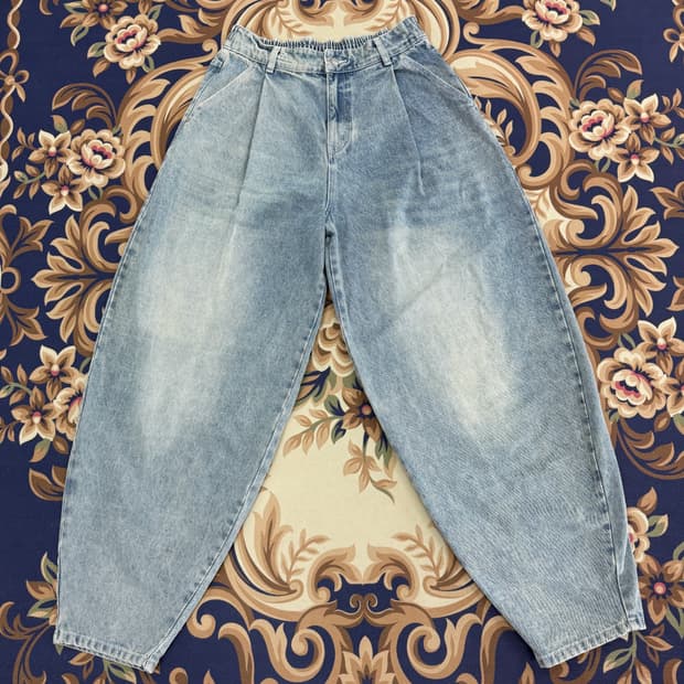 (M)엑스톤즈 XTONZ 와이드 벌룬 데님팬츠
