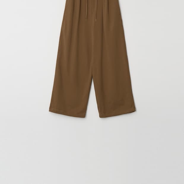 아뜰리에에디션 브라운 벨티드 스웻팬츠