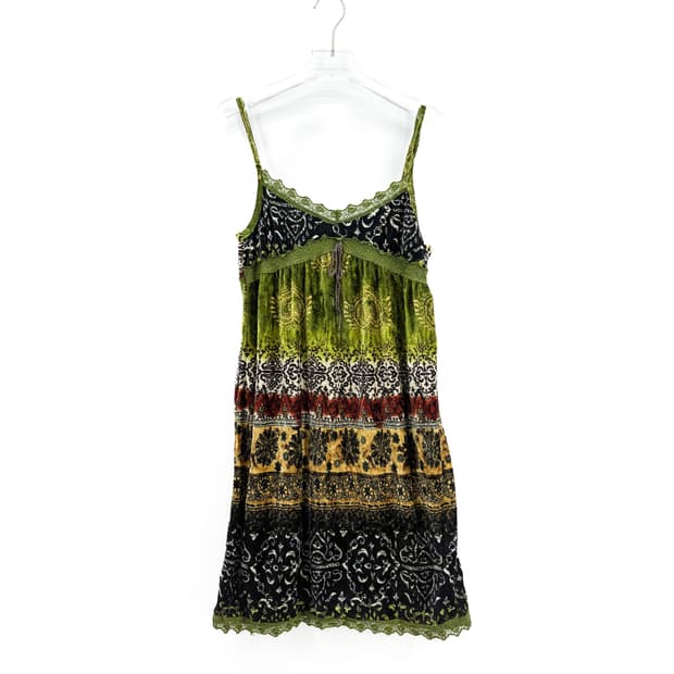 빈티지 오리엔탈 슬리브리스 원피스