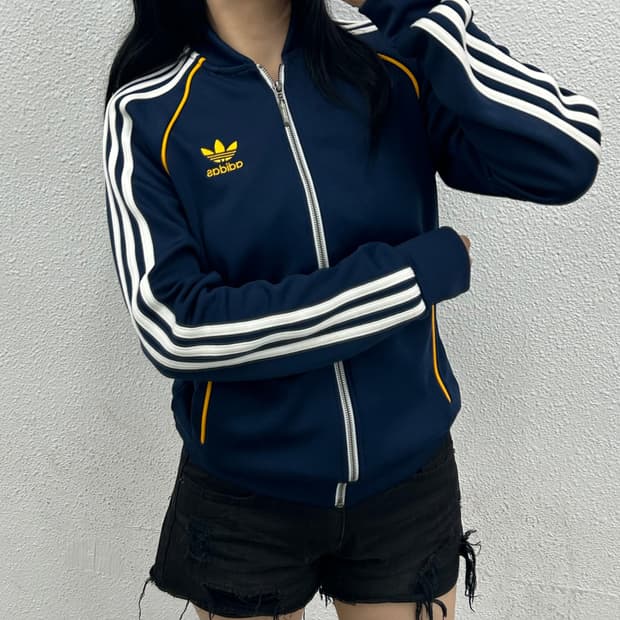 아디다스 sst 옐로우포인트 네이비 트랙탑 90