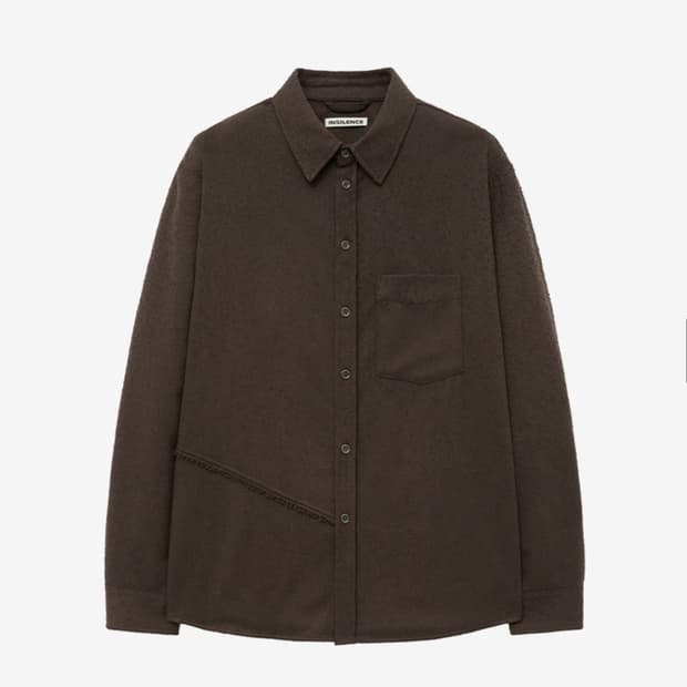 인사일런스 컷오프 네프 셔츠 DARK BROWN L사이즈