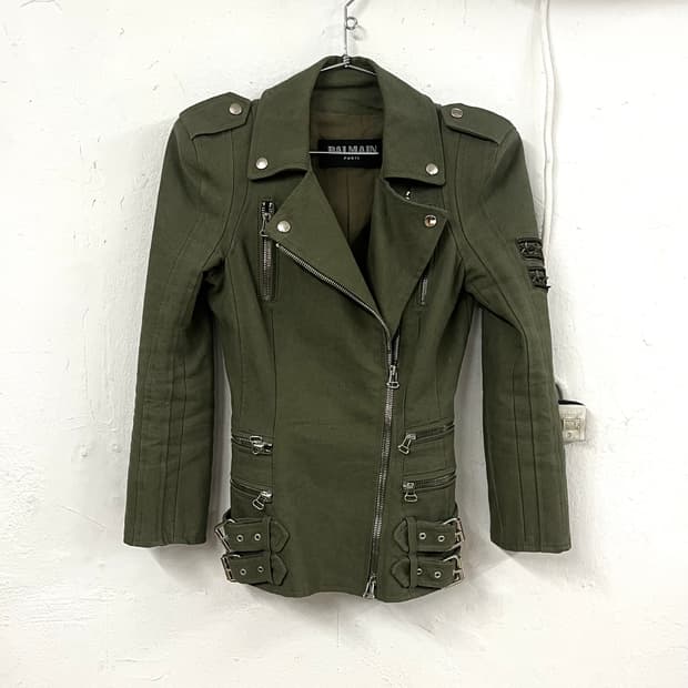 발망 2010SS 데카르넹 밀리터리 패치 패디드 숄더 자켓