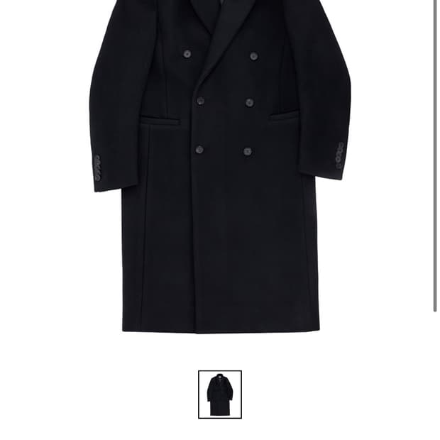 선데이오프클럽 Strap Wool-Padded Coat - Black
