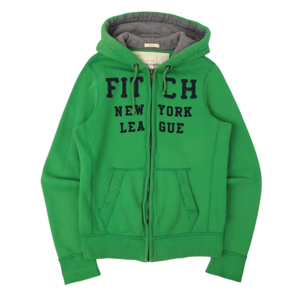 아베크롬비 그린 엠브로이드 후드집업