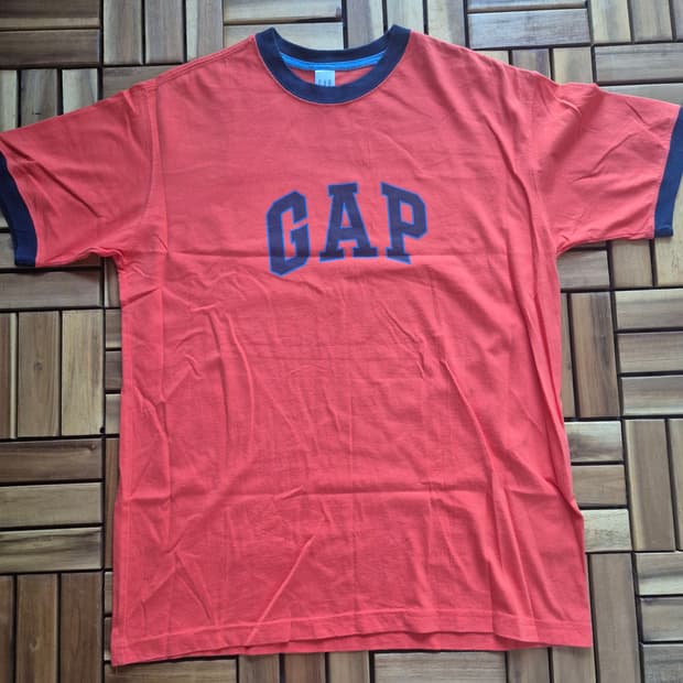 Gap 올드갭 아치로고 링거 티셔츠 Made in Korea