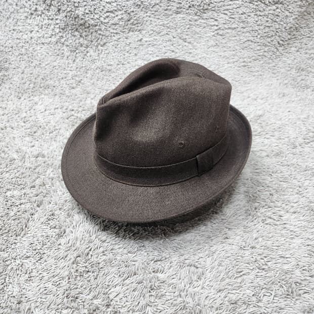 빈티지 토핀 모직 중절모 브라운