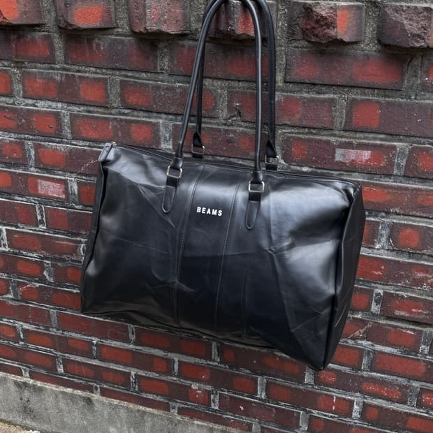 Beams 빔즈 레더 토트 보스턴백