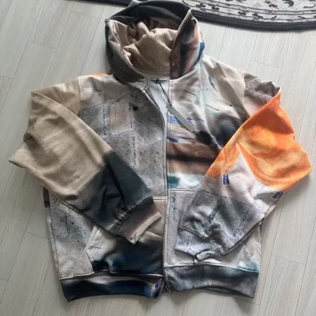 seen 페인팅 후드집업