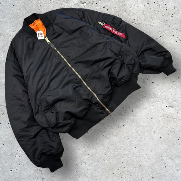 [5XL] 알파인더스트리 MA-1 블랙 항공점퍼 A654