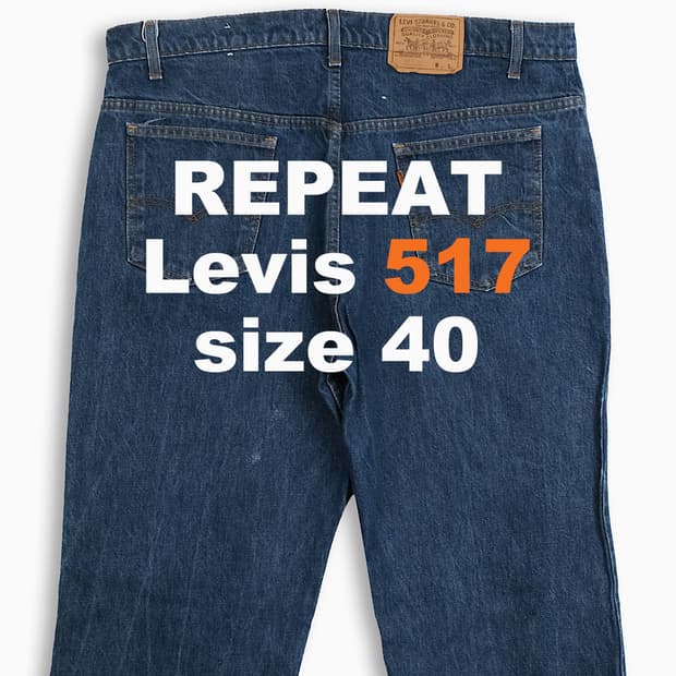 리바이스 517 오렌지탭 진청 80s USA 40인치 OR5174042