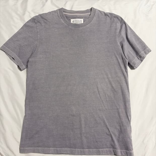 마르지엘라 그레이 백스티치 반팔 티셔츠