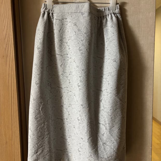 빈티지 꽃패턴 화이트 스커트