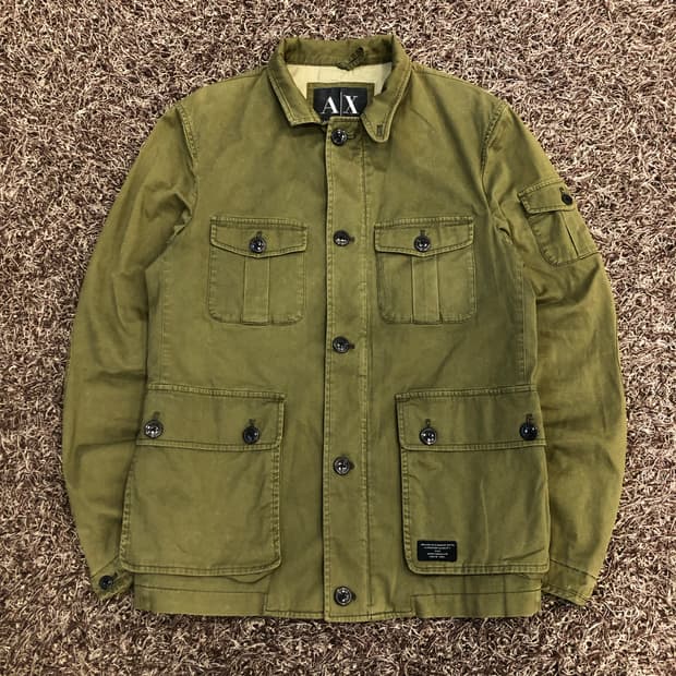 아르마니 익스체인지 밀리터리 쿼드포켓 필드 자켓